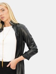 Vegan Leather Long Shirt - The Lafayette