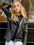 Vegan Matte Suede Moto Jacket - The Varick - Black