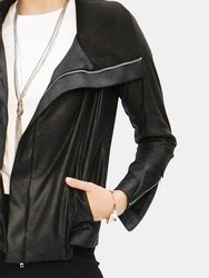 Vegan Matte Suede Moto Jacket - The Varick