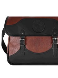 Bison Leather Book Bag - Bison W/Black Trim