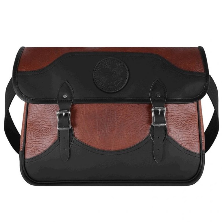 Bison Leather Book Bag - Bison W/Black Trim