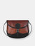 Bison Leather Medium Shell Purse - Black