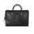 Leather Traveler's Briefcase - Pebbled Black Leather