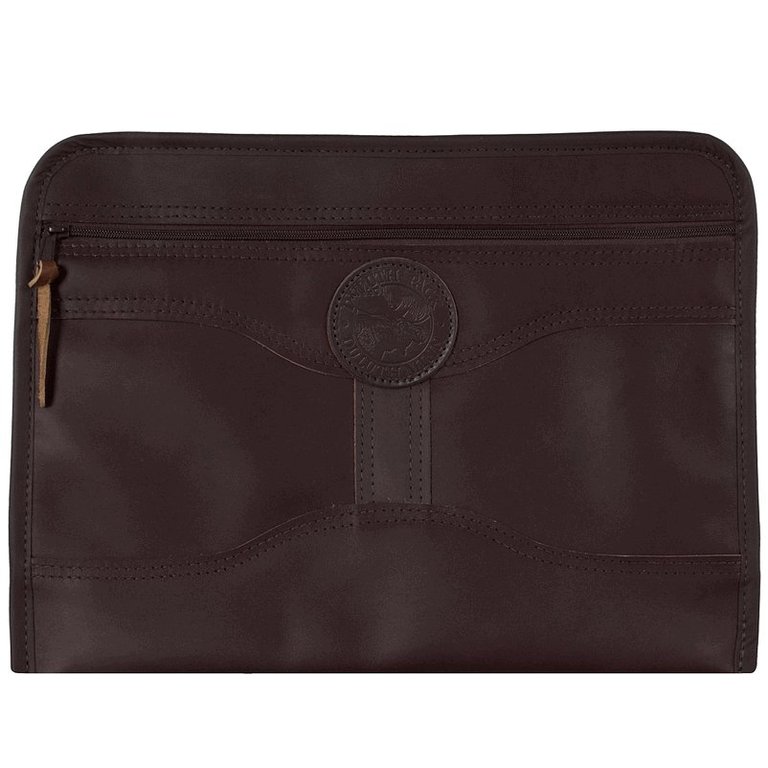 Pebbled Leather Document Brief - Pebbled Brown