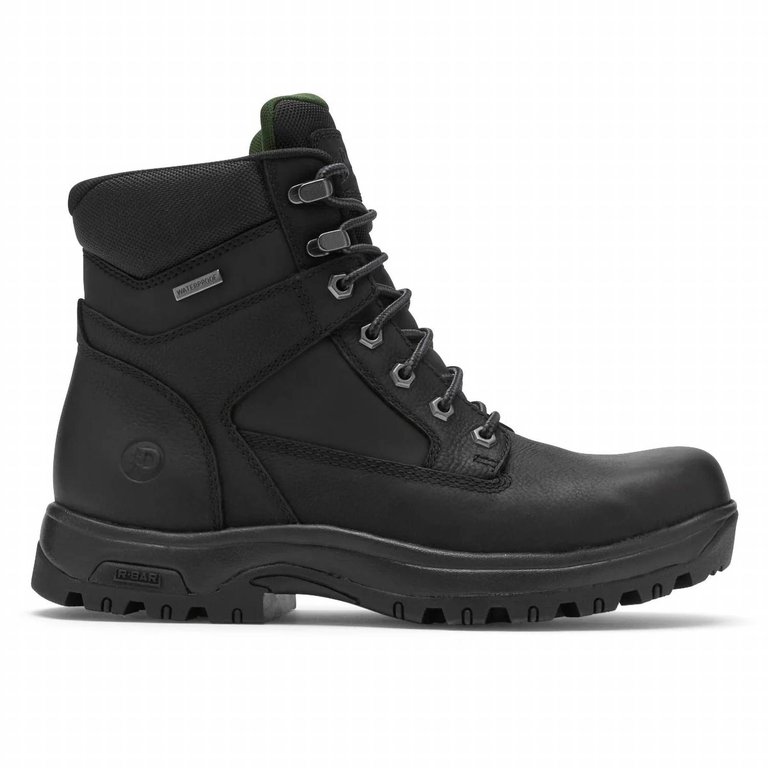 Men's 8000Works Waterproof 6" Plain Toe Boot - Medium Width In Black