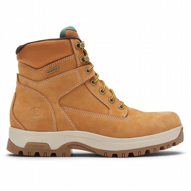 Men's 8000Works Waterproof 6" Plain Toe Boot - Medium Width In Wheat