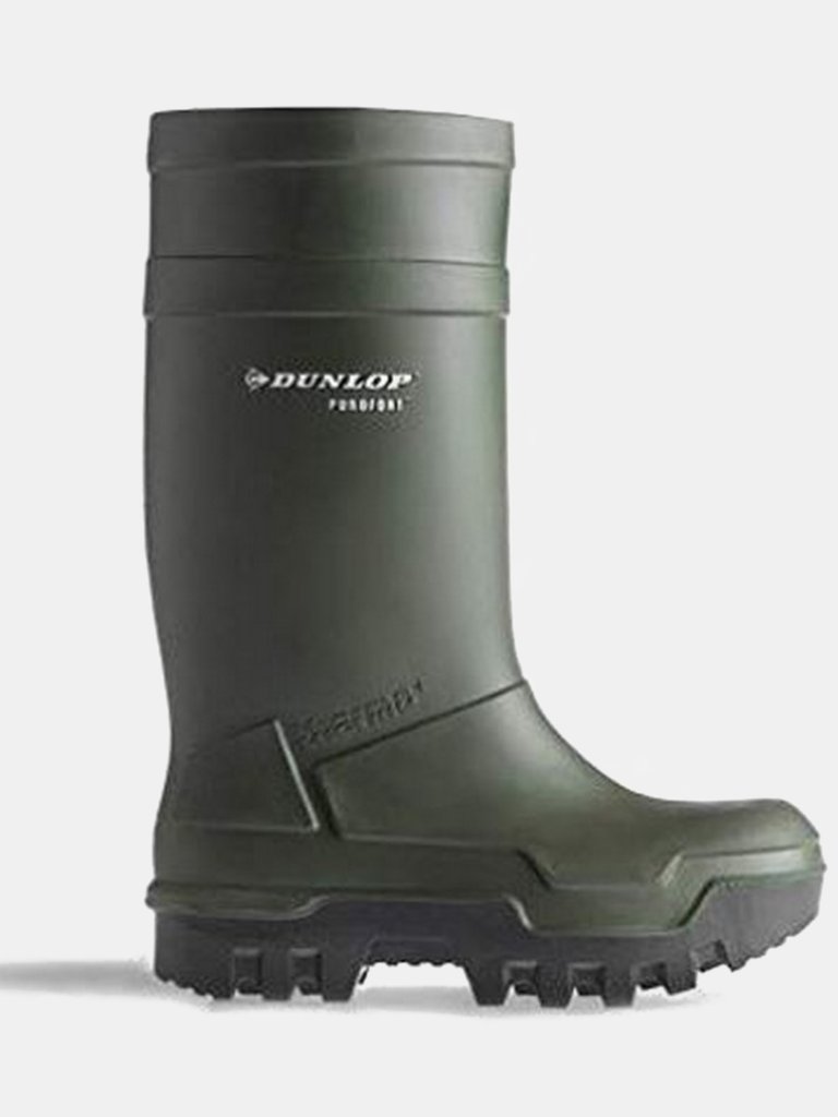 Adults Unisex Purofort Thermo Plus Full Safety Wellies - Green