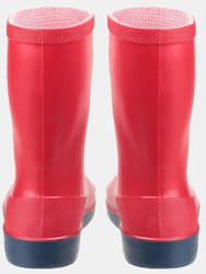 Dunlop Childrens Unisex Mini Elephant Wellington Boots (Red/Blue) (10 US Junior)