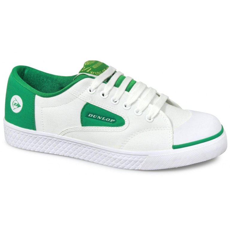 Dunlop Green Flash DU1555 Non-Marking Trainer / Big Boys Trainers /Sports (White)