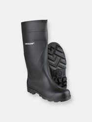 Universal PVC Welly / Mens Wellington Boots / Rain Boots - Black