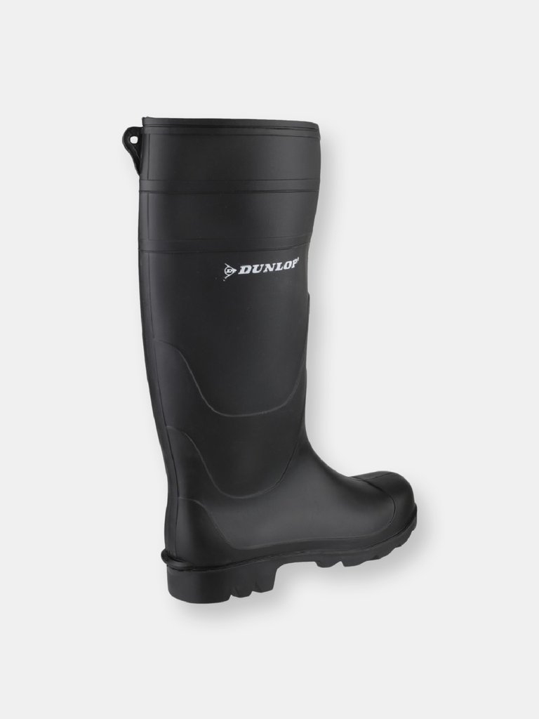 Universal PVC Welly / Mens Wellington Boots / Rain Boots - Black