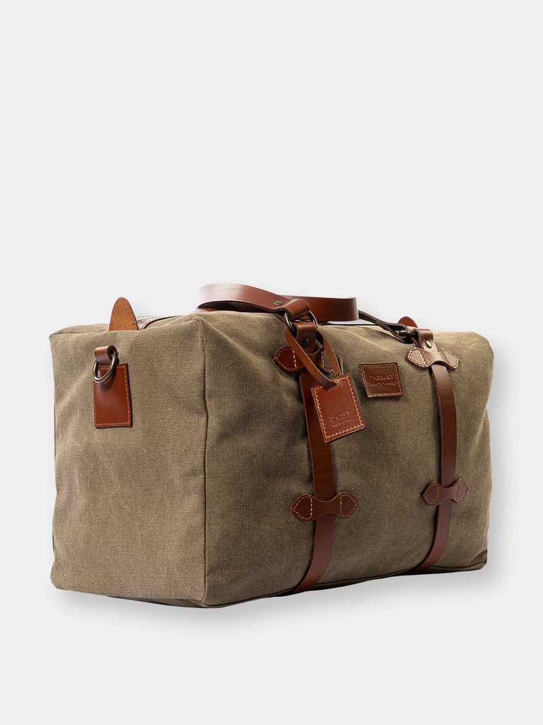 Duffel Bag In Desert Green And Cuoio Brown - Desert Green And Cuoio Brown