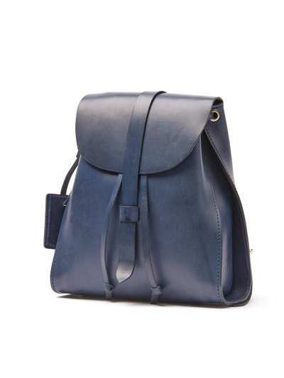 THE DUST COMPANY Leather Backpack Blue Tribeca Collection product