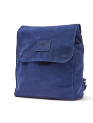 Leather Backpack Blue Upper West Side Collection