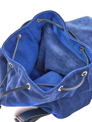 Leather Backpack Blue Venice Collection