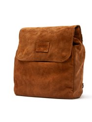 Leather Backpack Brown Upper West Side Collection