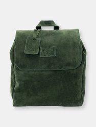 Leather Backpack Green Upper West Side Collection - Green
