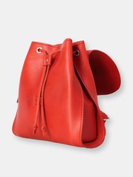 Leather Backpack in Cuoio Red Mod 130