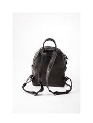 Leather Backpack In Lambskin Black