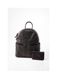 Leather Backpack In Lambskin Black