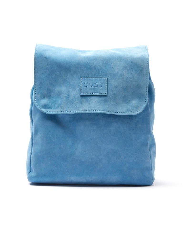 Leather Backpack Light Blue Upper West Side Collection - Light Blue