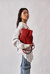 Leather Backpack Red Tribeca Collection