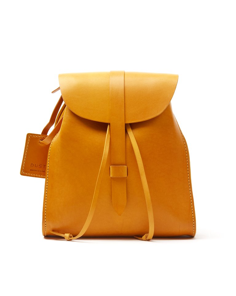 Leather Backpack Yellow Tribeca Collection