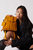 Leather Backpack Yellow Tribeca Collection