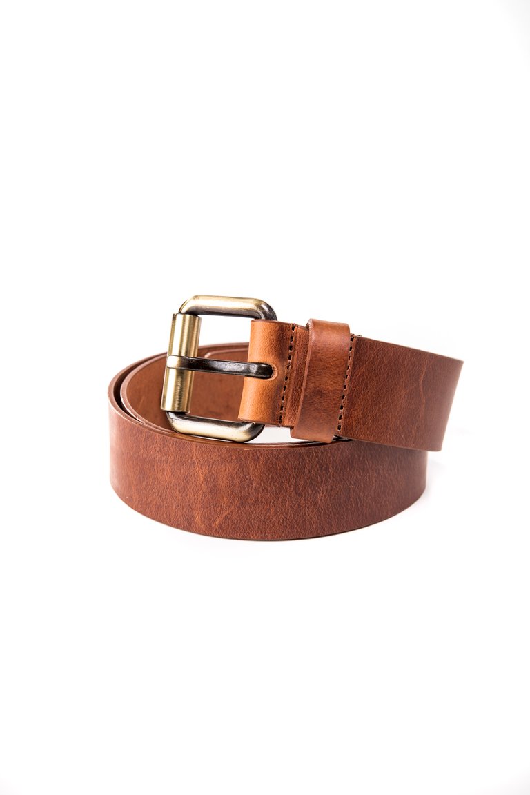 Leather Belt Brown Size Large