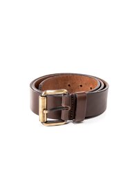 Leather Belt Dark Brown Size Small - Dark Brown