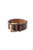 Leather Belt Dark Brown Size XL - Brown