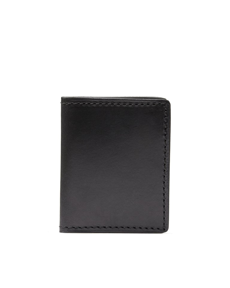 Leather Cardholders In Cuoio Black New York Style - Black