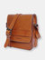 Leather Messenger Bag in Cuoio Brown Mod 114