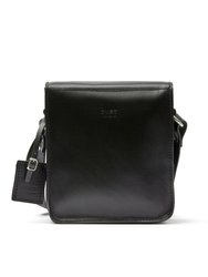 Leather Messenger Black Camden Collection
