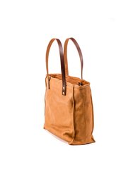 Leather Tote In Lambskin Tan Mod 288