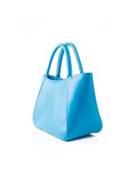 Leather Tote Light Blue