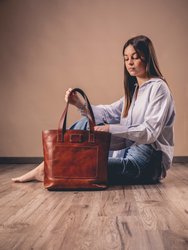 Mod 147 Tote in Cuoio Brown