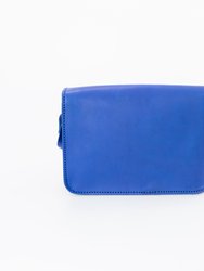 Mod 163 Clutch in Cuoio Blue