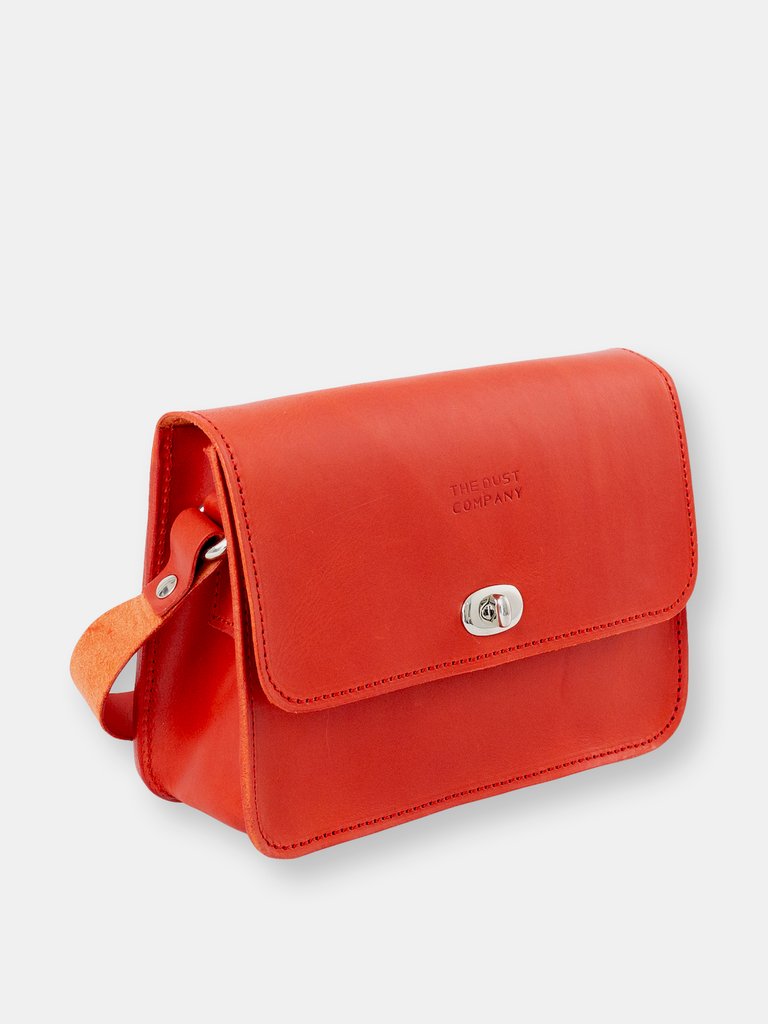 Mod 163 Clutch in Cuoio Red - Red