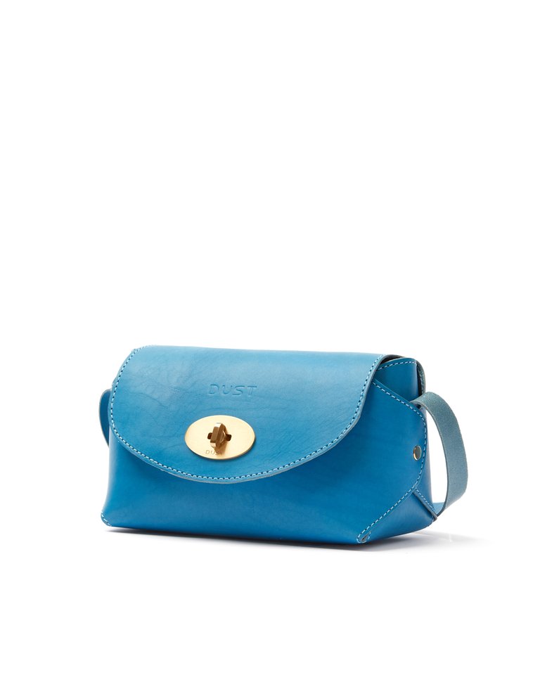 The Small Box In Leather Light Blue