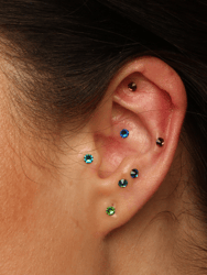 40 Piece Chakra Swarovski® Crystal EarSeeds