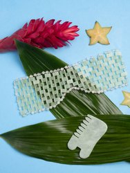 Island Jade Gemstone Gua Sha + Massaging Comb