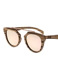 Ceira Polarized Sunglasses - Zebrawood/Rose Gold