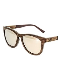 Cove Polarized Sunglasses - Zebra Rosewood/Rose Gold