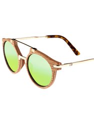 Earth Wood Petani Polarized Sunglasses - Annato/Green