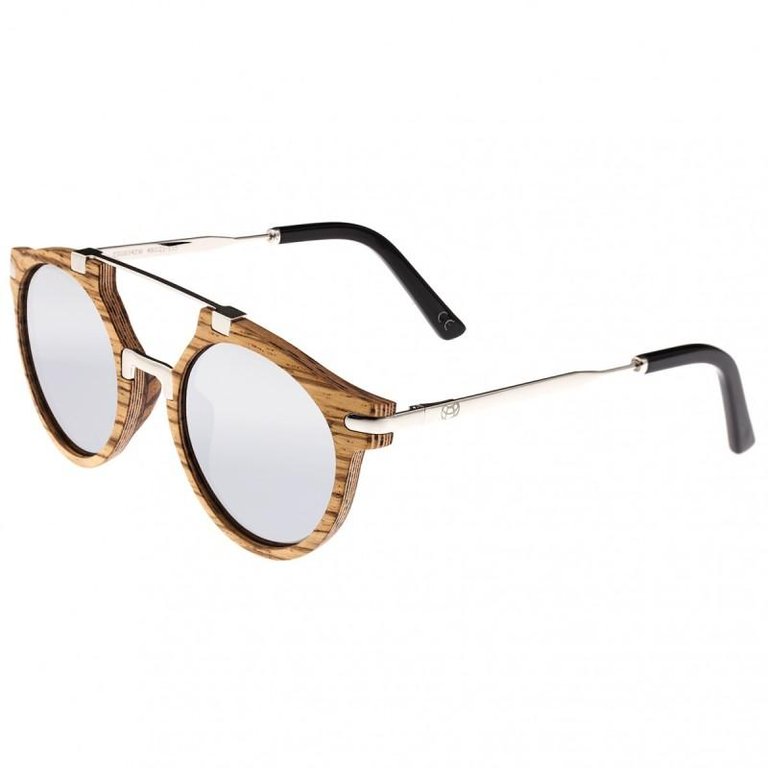 Petani Polarized Sunglasses - Zebra/Silver