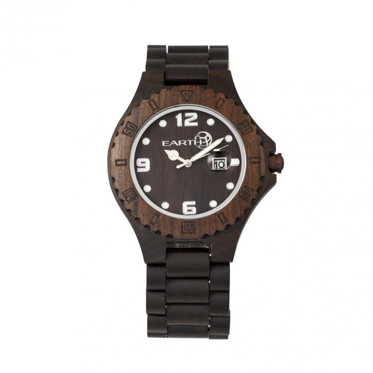 Raywood Bracelet Watch With Date - Dark Brown