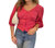 Bubble Sleeve Top - Bright Pink