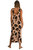 Leopard Sleeveless Maxi Dress In Tan Multi