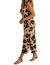 Leopard Sleeveless Maxi Dress In Tan Multi